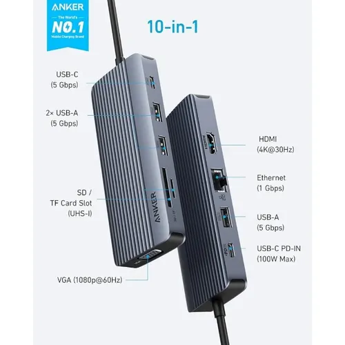 Anker A83C2HA110 10-in-1 Type-C Hub