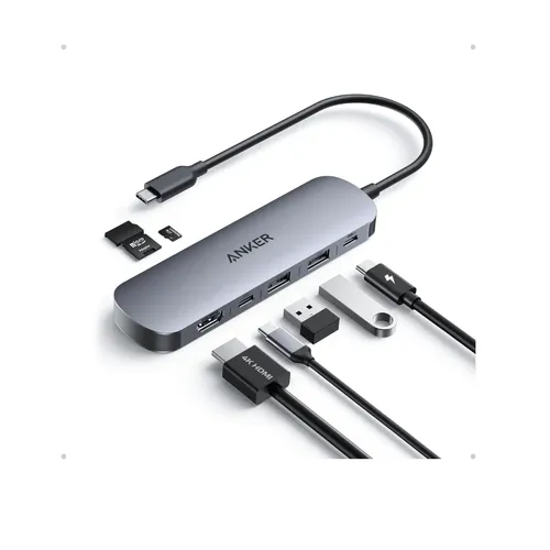 Anker A83D2 Nano 7 in 1 100W 5Gbps 4K HDMI USB-C Hub
