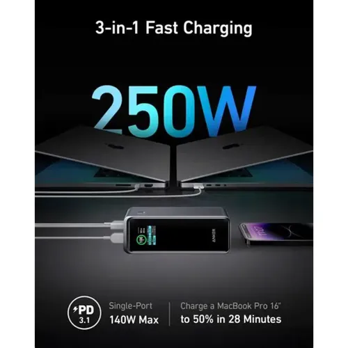 Anker B1340 Prime 250W 27,650mAh Laptop Charging Power Bank with 100W Charging Base