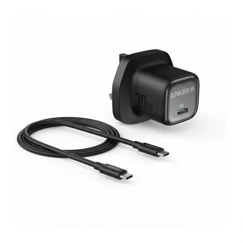 Anker B2698K21 ZOLO 30W PD 3.0 With USB-C to USB-C 3FT Cable