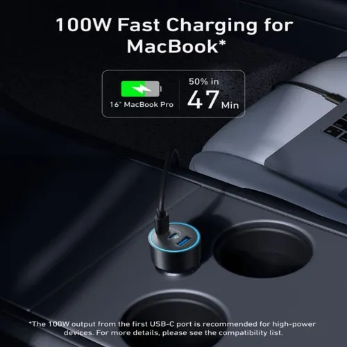 Anker B2737HA1 Nano 167.5W Car Charger With Type-C to Type-C Cable