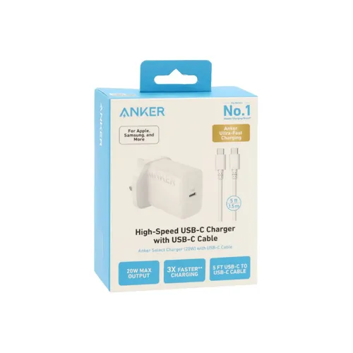 Anker High Speed C-C Charger White - B2347K21