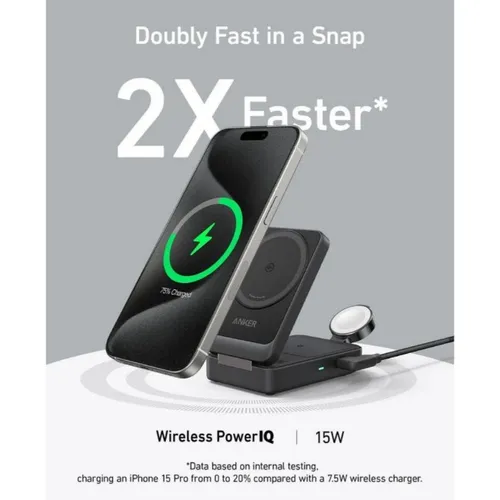 Anker MagGo B2557211 15W 3-in-1 Wireless Charger