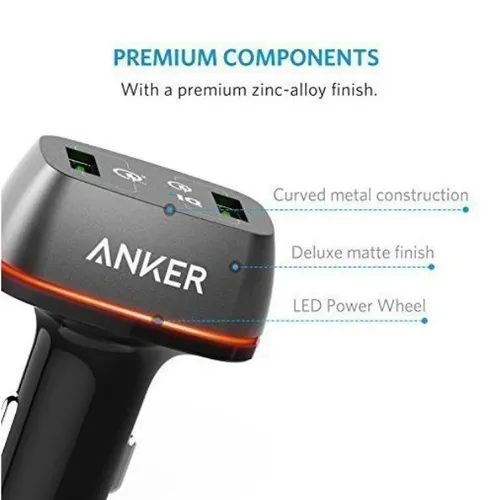 Anker PowerDrive+ 2 USB Car Charger with Quick Charge 3.0
