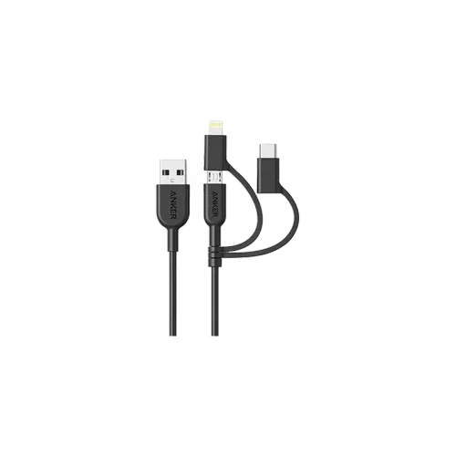 ANKER POWERLINE II 3 IN 1 UCB 3FT IP|TYPE C|MICRO CABLE (A8436H12)