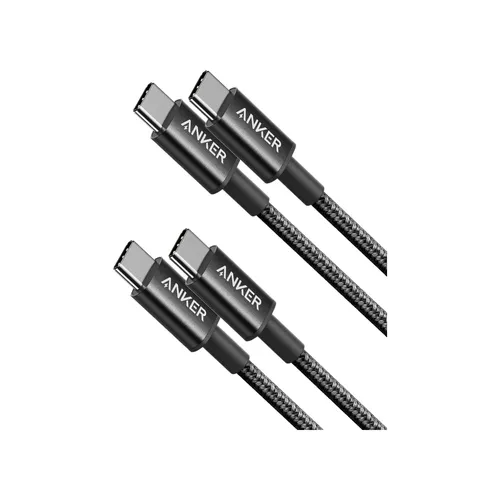 Anker PowerLine Nylon USB-C to USB-C Cable (60W, 3.3ft, 2-Pack)