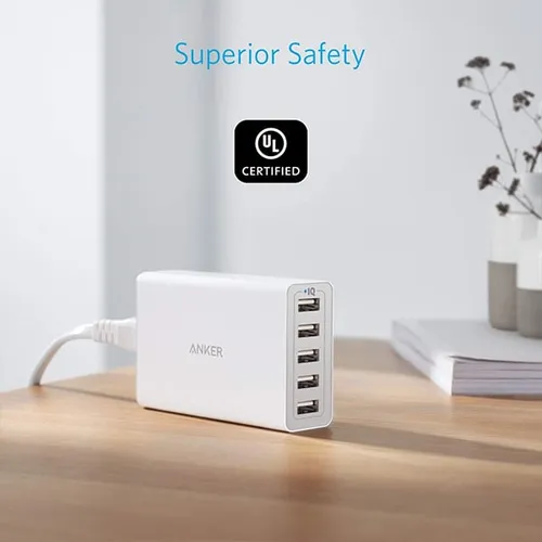 Anker PowerPort 5 Lite 40W 5-Port USB Wall Charger