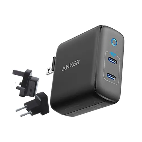 Anker PowerPort III 2-Port 60W Max Travel Charger with Worldwide Plug Set