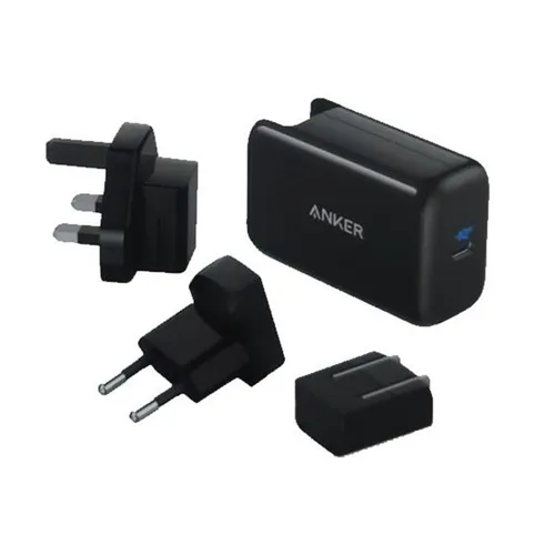 Anker PowerPort III 65W Pod USB-C Fast Charger with Worldwide Plug Set