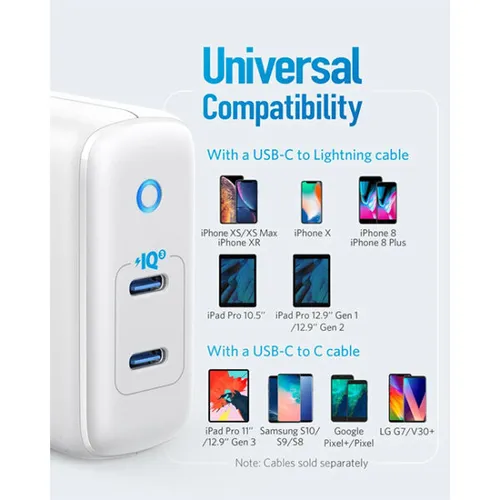 Anker Powerport III Duo 40W USB-C Dock (A2628P22)