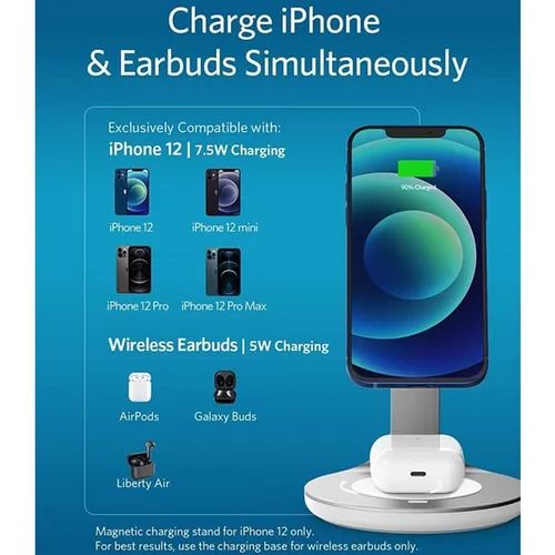 Anker PowerWave 2-in-1 Magnetic Wireless Charging Stand