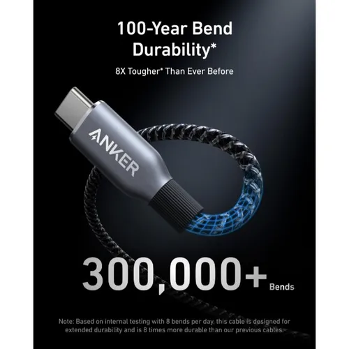 Anker Prime A88E2012 240W Braided Nylon 6FT USB-C to USB-C Cable