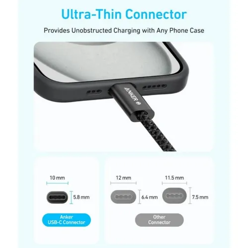Anker Zolo A8060H11 240W Braided 1M Fast Charging USB-C to USB-C Cable