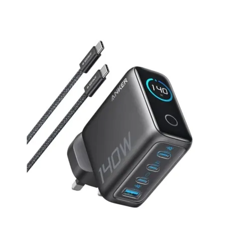 Anker Zolo B2697KZ1 140W 4-Port GaN Charger with Fast Charging with USB-C Cable