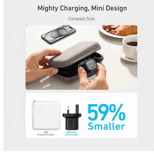 Anker Zolo B2698K21 30W PD 3.0 With USB-C to USB-C 3FT Cable