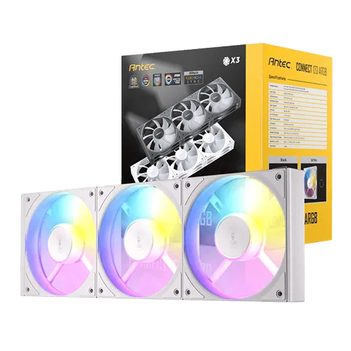 ANTEC CONNECT 120 ARGB 3 FANS PACK WHITE/BLACK