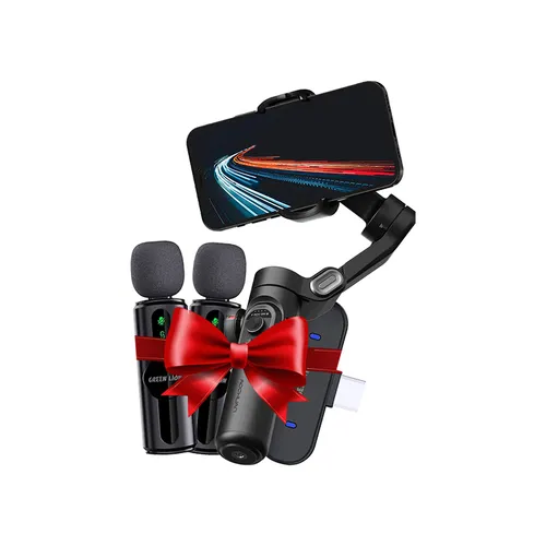 AOCHUAN Smart Xe Gimbal + Green Lion GM-76X Noise Cancellation Microphones - Creator Combo Pack!