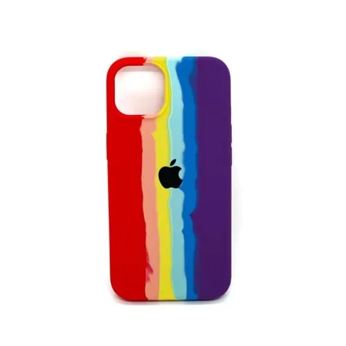 Apple Rainbow Silicone Back Cover for iPhone