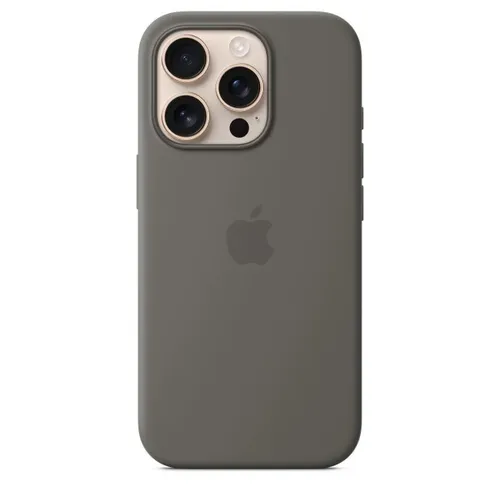 Apple Silicone Case with MagSafe for iPhone – Stone Gray