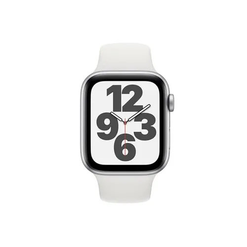 Apple Watch SE 44MM Silver Aluminum GPS - White Sport Band