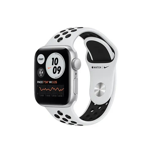 Apple Watch SE Nike 44MM Silver Aluminum GPS - Pure Platinum/Black Nike Sport Band