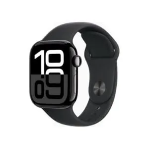 Apple Watch Series 10 42MM Jet Black Aluminum GPS – Black Sport Band