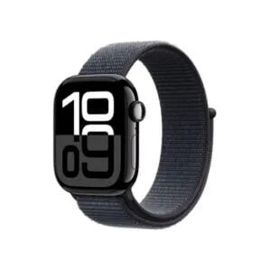 Apple Watch Series 10 42MM Jet Black Aluminum GPS – Ink Sport Loop Band