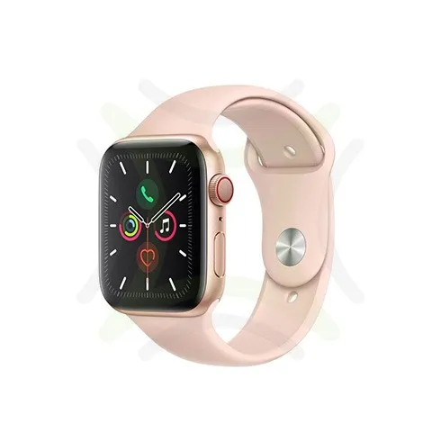 Apple Watch Series 5 44MM Gold Aluminum GPS + Cellular - Pink Sand Sport Band
