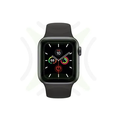 Apple Watch Series 5 44MM Space Gray Aluminum GPS - Black Sport Band