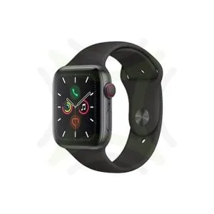 Apple Watch Series 5 44MM Space Gray Aluminum GPS + Cellular - Black Sport Band