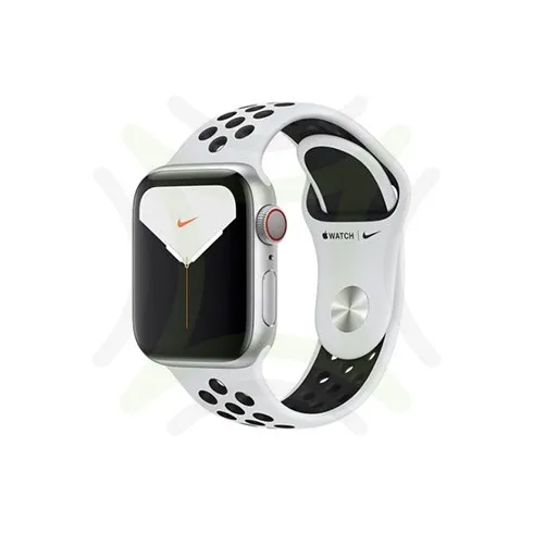 Apple Watch Series 5 Nike 44MM Silver Aluminum GPS + Cellular - Nike Sport Band