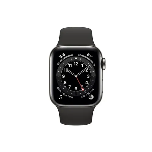 Apple Watch Series 6 44MM Graphite Stainless Steel GPS + Cellular - Black Sport Band