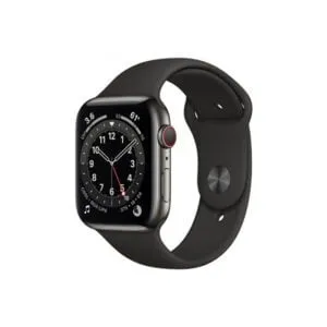Apple Watch Series 6 44MM Graphite Stainless Steel GPS + Cellular - Black Sport Band