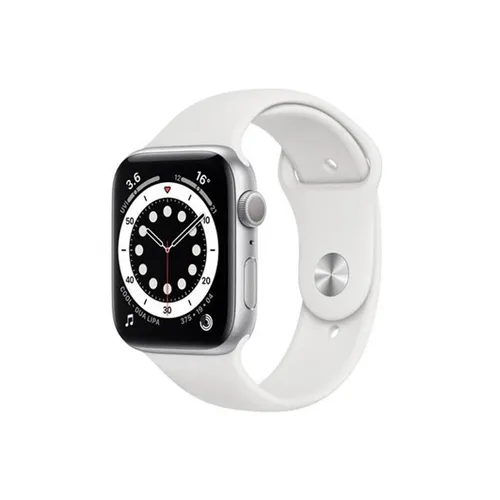 Apple Watch Series 6 44MM Silver Aluminum GPS - White Sport Band