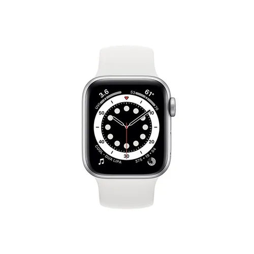 Apple Watch Series 6 44MM Silver Aluminum GPS - White Sport Band
