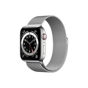 Apple Watch Series 6 44MM Silver Stainless Steel GPS + Cellular - Silver Milanese Loop