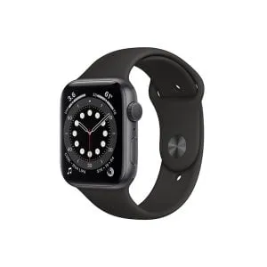 Apple Watch Series 6 44MM Space Gray Aluminum GPS – Black Sport Band