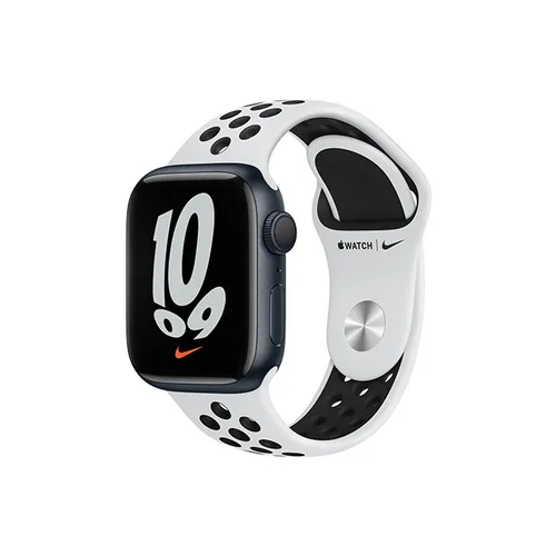 Apple Watch Series 7 Nike 41MM Midnight Aluminum GPS – Pure Platinum/Black Nike Sport Band