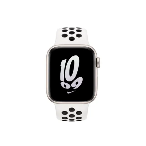 Apple Watch Series 8 41MM Starlight Aluminum GPS – Summit White/Black Nike Sport Band