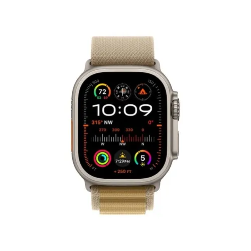Apple Watch Ultra 2 49MM Natural Titanium GPS + Cellular – Tan Alpine Loop Band