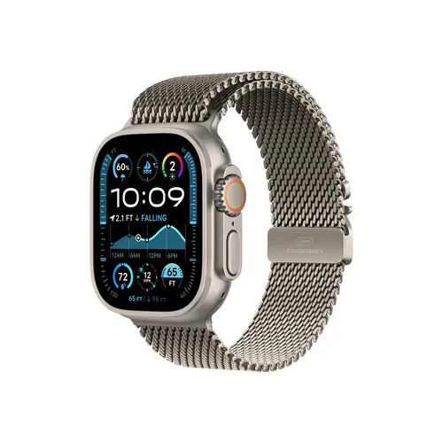 Apple Watch Ultra 2 Natural Titanium Milanese Loop