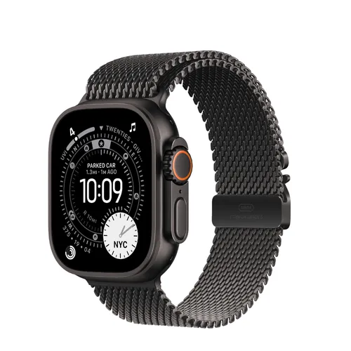Apple Watch Ultra 3 — Black Titanium + Milanese Loop - GPS+Cellular