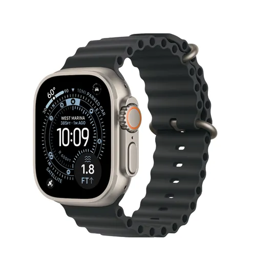 Apple Watch Ultra 3 — Natural Titanium + Ocean Band - GPS+Cellular