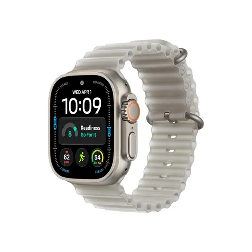 Apple Watch Ultra 4 49MM Natural Titanium GPS + Cellular – Translucent Gray Ocean Band
