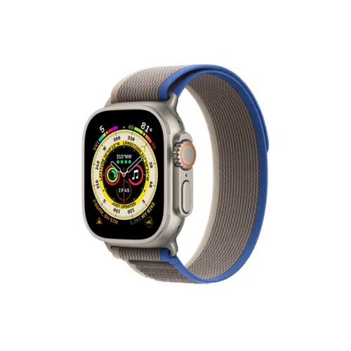 Apple Watch Ultra 49MM Titanium GPS + Cellular – Blue/Gray Trail Loop Band