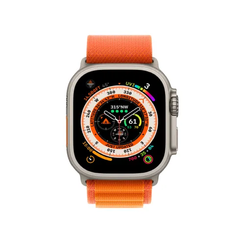 Apple Watch Ultra 49MM Titanium GPS + Cellular – Orange Alpine Loop Band
