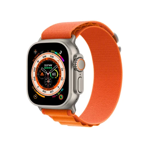 Apple Watch Ultra 49MM Titanium GPS + Cellular – Orange Alpine Loop Band