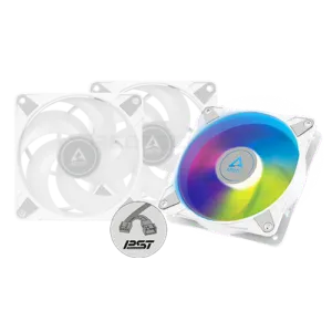 ARCTIC P12 PWM PST ARGB 3 Pack System Fan Kit – 120mm – White
