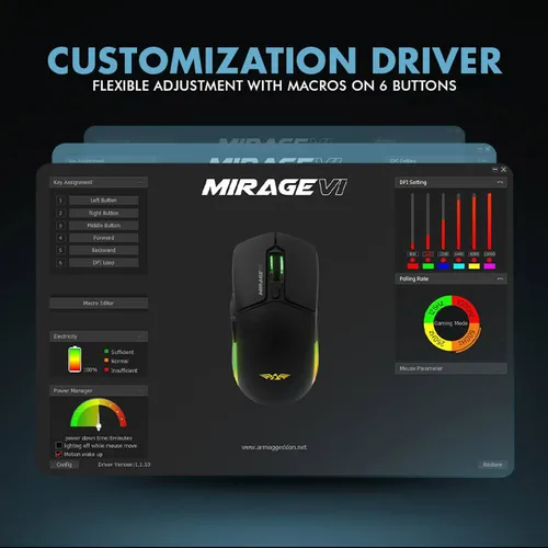 Armageddon Mirage VI 3-Mode Gaming Mouse