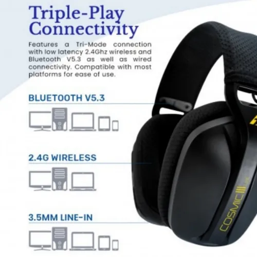 Armaggeddon Cosmic III Lite Bluetooth Wireless 2.4G Gaming Headset